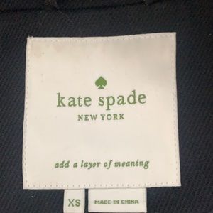 Kate Spade black pea coat with fur collar